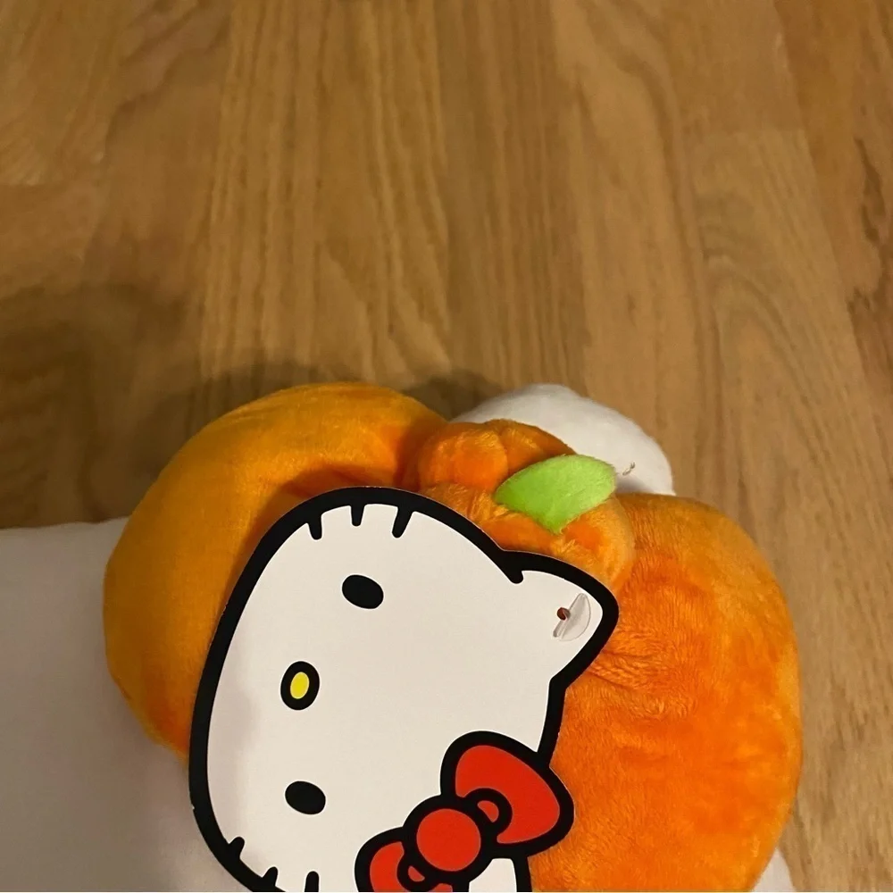 Hello Kitty Pumpkin Bow Throw Pillow NEW Halloween